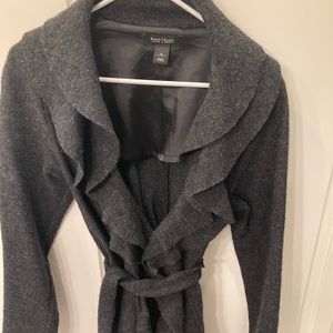 Wrap style sweater jacket